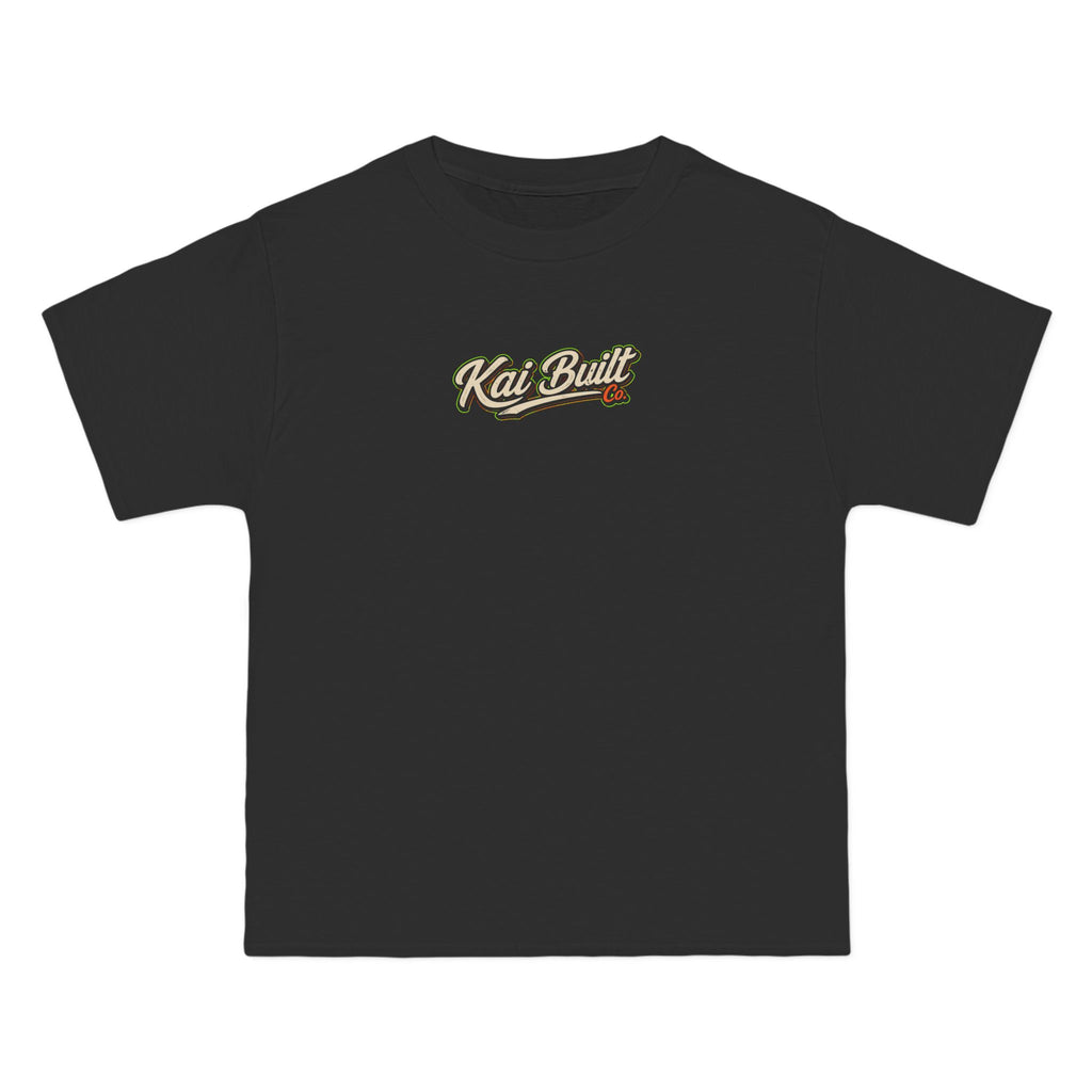 Front of We Grind While They Sleep black workwear t-shirt by Kai Built Co