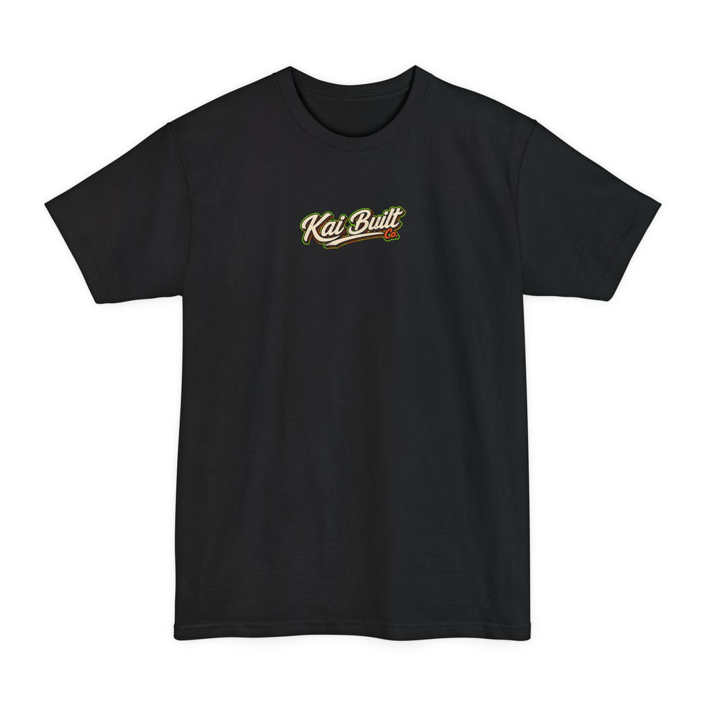 Front of We Grind While They Sleep Tall black workwear t-shirt by Kai Built Co