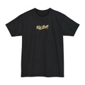 Front of We Grind While They Sleep Tall black workwear t-shirt by Kai Built Co